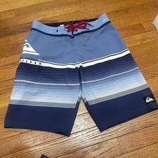 Quiksilver Dryflight Water Repellent swim Boardshorts sz 29 Blue Drawstring