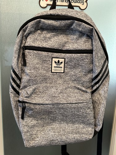 Adidas Rucksack Stash Go Daily Backpack Heather grau schwarz Streifen sauber sehr guter Zustand - Bild 9 von 12