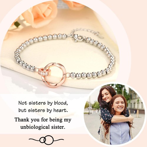 Unbiologische Schwester Geschenke Seelenschwester Bestie Geschenke für Frauen Geburtstag Ostern Gal - Bild 2 von 7
