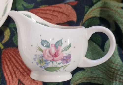 Vintage 1950s Susie Cooper Fragrance Bone China Coffee Set 6 Cups Saucers Jug