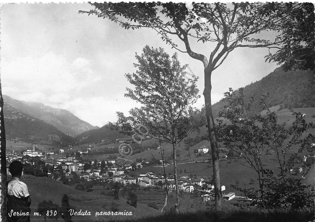 Cartolina Serina Panorama 1952 (Bergamo)