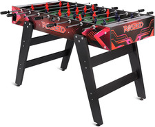 46" Full Size Foosball Table, Soccer Game Table with Footballs for Game Room, Ad