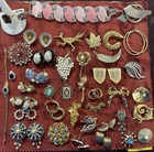 Vtg Costume Jewelry Lot Trifari, Coro, Lisner, Vendome, Avon, Sarah Cov 39 Items