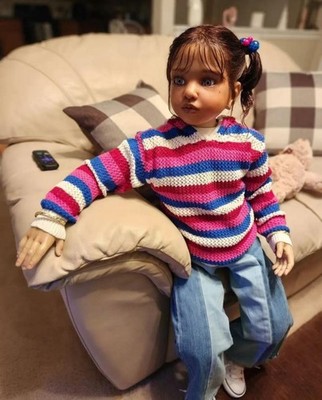 40inch Unifinished Reborn Doll Kit Toddler Girl Rooted Hair Realistic Colect Toy