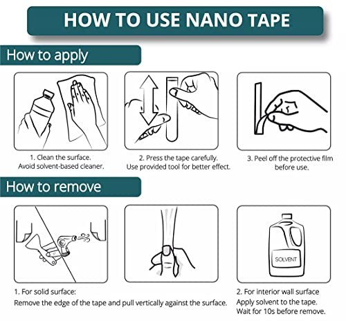 16.5ft Nano Double Sided Tape Heavy Duty Adhesive Mounting 3cm*1mm-5Meter - Picture 6 of 7