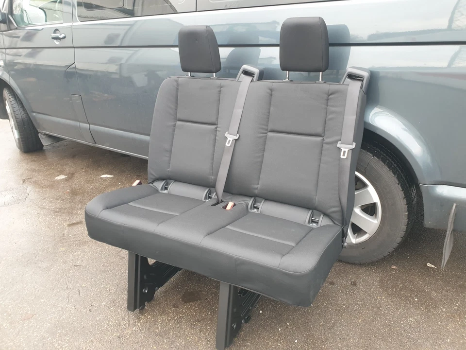 2er Sitzbank Orig. Mercedes Sprinter W907 W910 Stoff Maturin schwarz Isofix - Bild 3 von 4