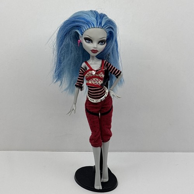 #ad #ad G1 Monster High Ghoulia Yelps Doll Mattel 2008 Black Elastic With Brush $65.00