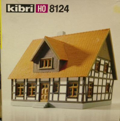 KIBRI #8124 HO SCALE 1/2 TIMBERED HOUSE WITH TILE ROOF NEW IN BOX