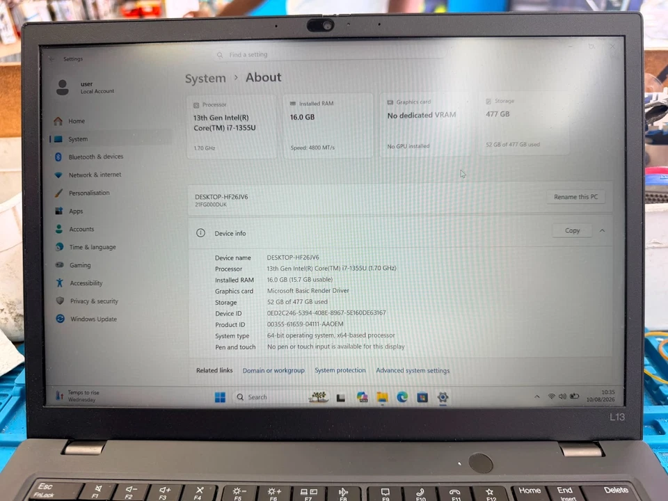 Lenovo ThinkPad L13 G4 · i7-1355U · 16GB · 480GB, photo 3 of 4