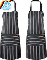 2 StüCk SchüRze KüChenschüRze FüR Damen Herren,Verstellbare SchüRze Mit Tasche,
