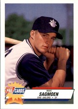 1993 Erie Sailors Fleer/ProCards 3130 Marc Sagmoen Seattle Washington WA NM Card