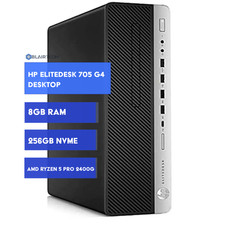 HP EliteDesk Desktop Computer - AMD Ryzen 5 Pro 2400G - 8GB RAM 256GB NVMe NO OS