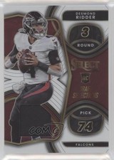 2022 Select Draft Selections Memorabilia White Prizm 49/75 Desmond Ridder 16ej