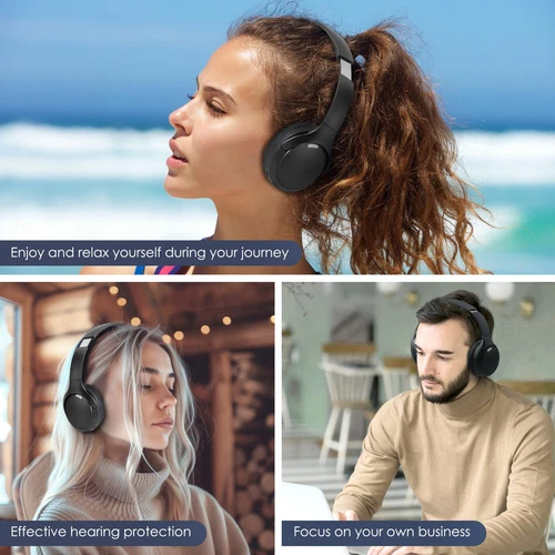 Bluetooth Headphones, Wireless Over Ear Headphones with HiFi Stereo Microphon... - Picture 7 of 7