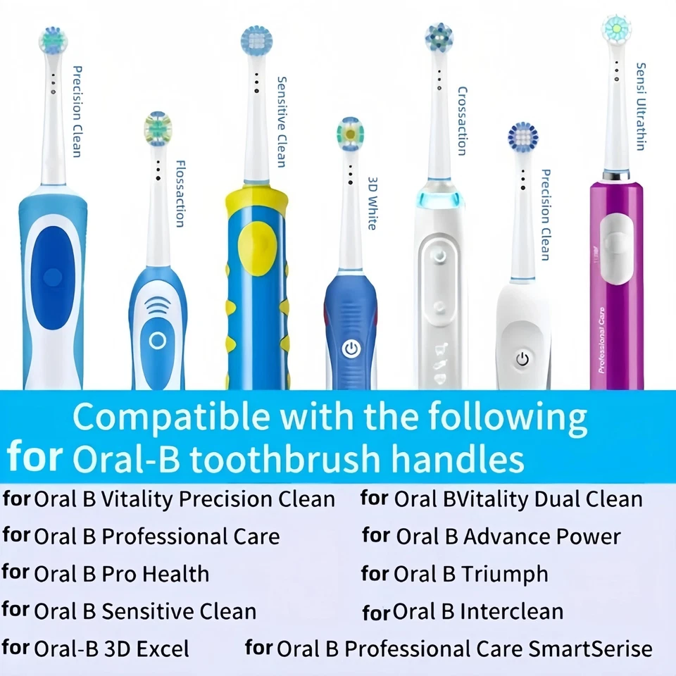 4/12/16/20 Pcs Replacement Toothbrush Heads Compatible with Oral-B Braun Gift - Image 4 of 4