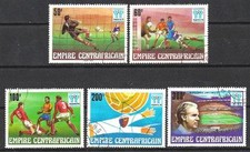 Calcio Centrafrique 1977 (63) Yvert N° 315 A 319 Timbri Usati