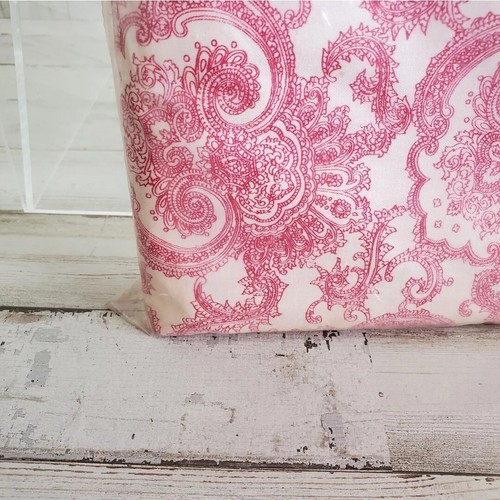 Vintage Prime Designs Decorcale White Pink Paisley Comforter Cover 72x84 - Picture 7 of 10