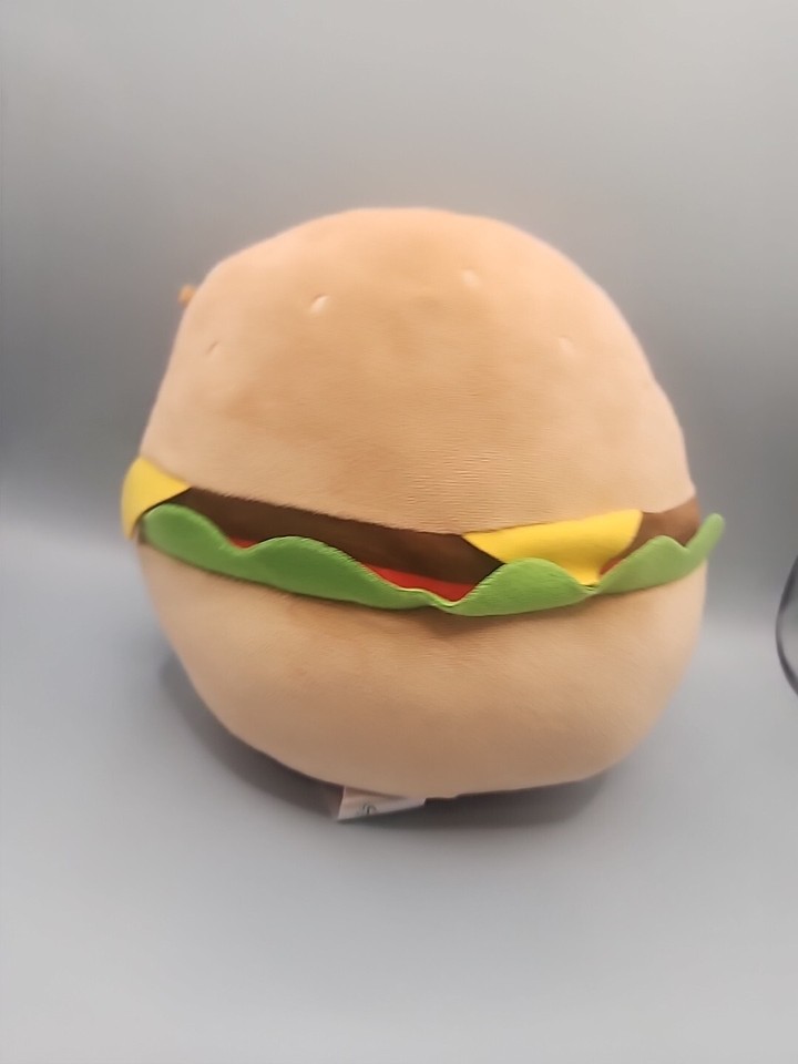 Squishmallow 8” CARL Best Cheeseburger Stuffed Plush Toy Hamburger Food