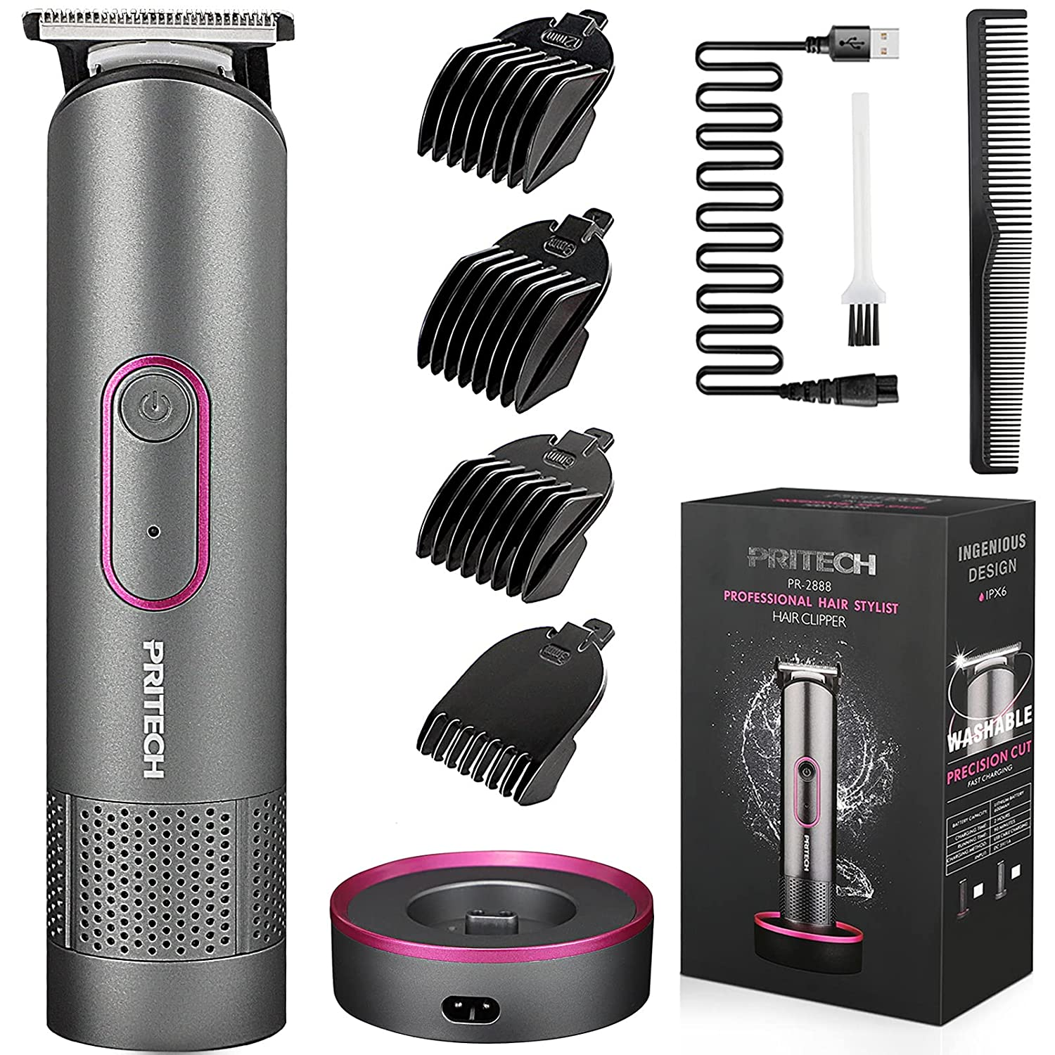 PRITECH Hair Trimmer for Women, Waterproof Bikini Trimmer, Rechargeable  Pubic Ha 7445033151191 | eBay