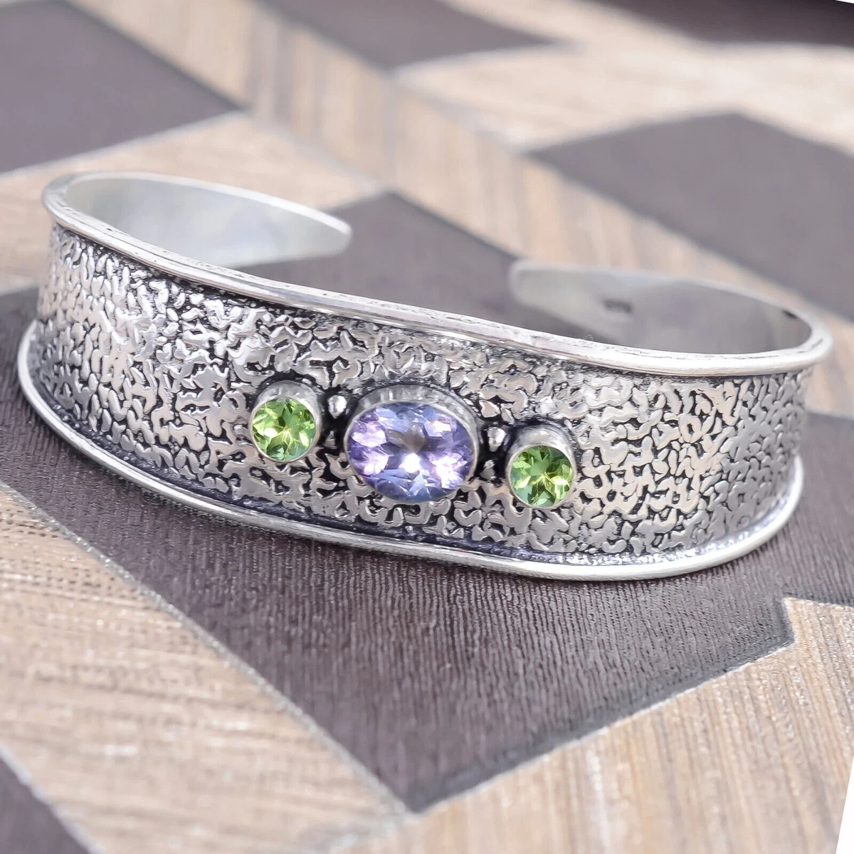 Peridot and amethyst bracelet sale