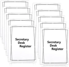 10 Pieces Checkbook Transaction Register 6.4 * 8.25inch Secretary Deskbook Ch...