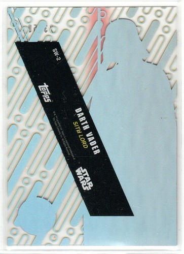 STAR WARS 2016 TOPPS HIGH TEK BASE SW-2 GOLD RAINBOW FOIL DARTH VADER 23/50 - Picture 2 of 2
