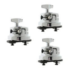 3 Pack Zinc Alloy Drum Bottom Mount Holder Base Clamp Plate Rack Tom Support