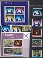 Malawi - Mint Stamps and Souvenir Sheets Christmas 67 & 68......43R......D-811-x