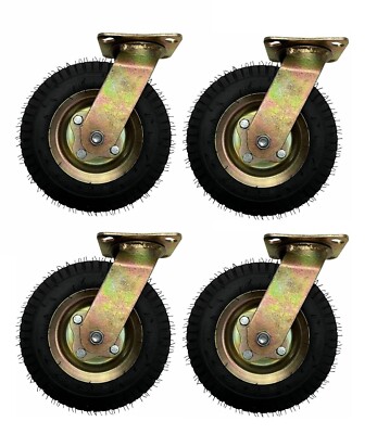 Luftreifen Räder Lenkbare Schwerlastrollen 4er Set 8'' Luft