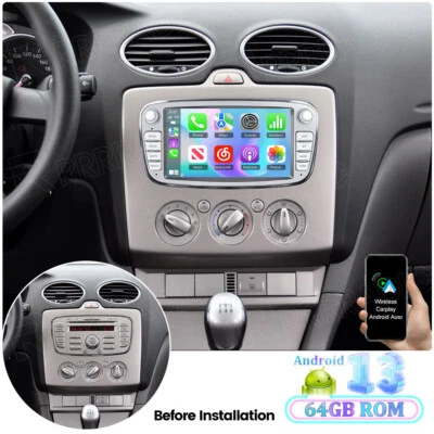 Für Ford Galaxy Focus MK2 Mondeo C S Max Android 13 Autoradio Carplay NAVI 64GB - Bild 1 von 4