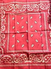 New. 1.00. For 2. Cotton Bandanas. White Black Pink Green.