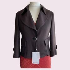 Marella Brown Short 3/4 Sleeve New Jacket Size 12