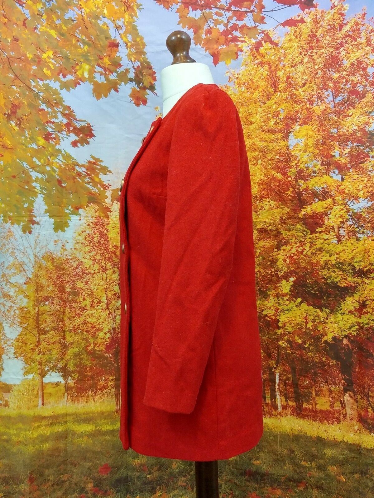 Mango Casual red double breasted Jacket. UK women's size XS thumbnail 3