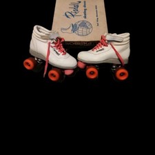 Vintage Riedell USA Quad Rollerskates Aerobiskate Sure Grip Size 6.5