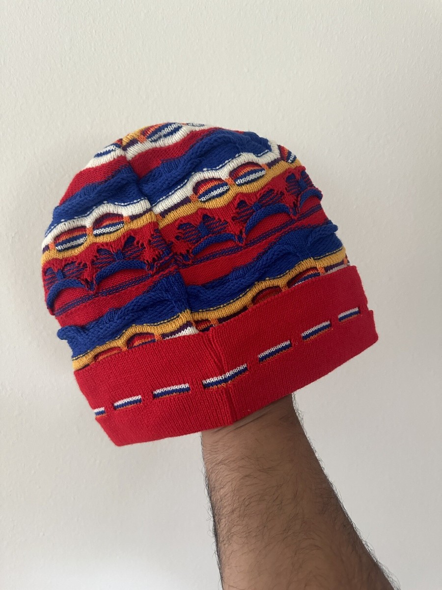 帽子 COOGI 3D cotton knit hat Vintage Y2K Coogi Style 3D Multi-Knit Beanie Skull Cap VTG
