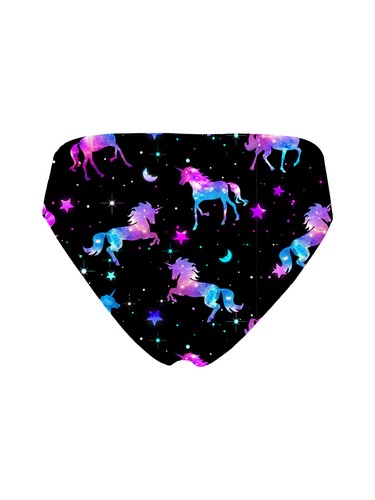 Girls Sport Swimsuit Cartoon Bathing Suit Swimwear Criss Cross Crop Top Briefs - Picture 24 of 39