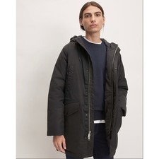 Everlane The Renew Long Parka In Black Small New Mens Coat Jacket Puffer