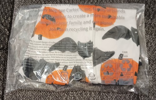 Size Preemie Premature Carter's Halloween 2-Way Zip Sleep & Play + 2 Bodysuits - Picture 5 of 7