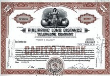Philippine Long Distance Telephone Company, 1972  (100 Shares)