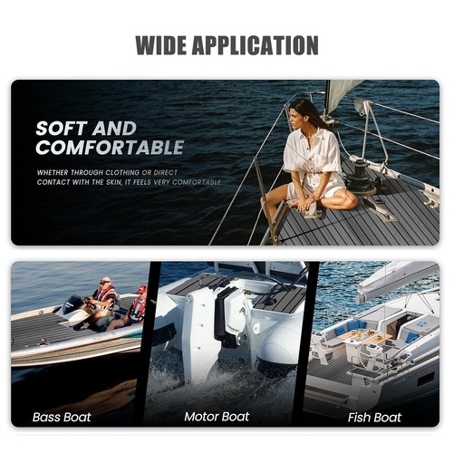 240×90cm Boat Decking EVA Foam Sheet Marine Yacht Teak Flooring Carpet Dark Grey - Picture 15 of 23
