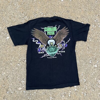 VTG Sopotnicks Cabbage Patch Bike Week 1995 T Shirt SINGLE STITCH Sz S Eagle 95