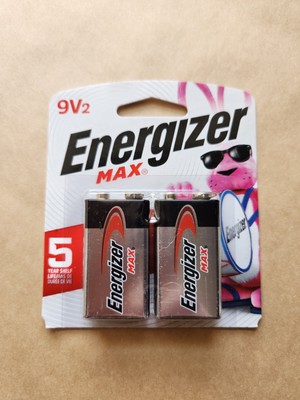 Energizer Max 9V2 Batteries 2 pack