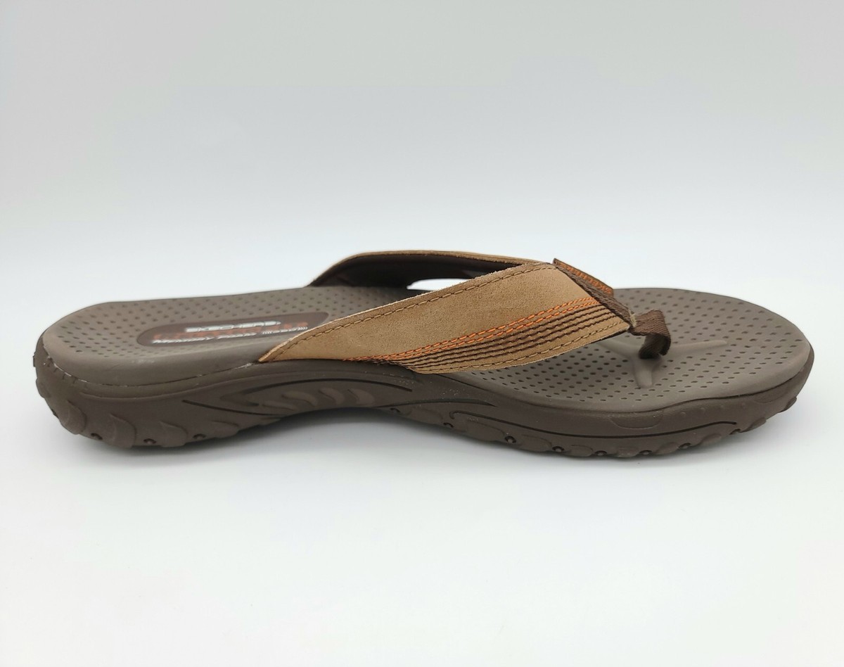 NWT Skechers Men\'s Memory Foam Tan and Brown Flip-Flops m17864364346_1.jpg?1755309772 main image 2
