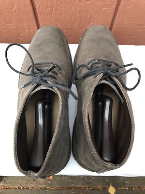 EUC JOHNSTON & MURPHY Mens ANKLE BOOTS US 8 M Gray Suede  display picture 3