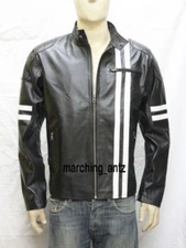 New Soft Lambskin Motorcycle biker Genuine Leather Jacket Cafe Racer Vest 89