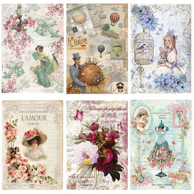 AistCraft Collection B - Decoupage Reispapier A4 Blatt - VERSCHIEDENE DESIGNS
