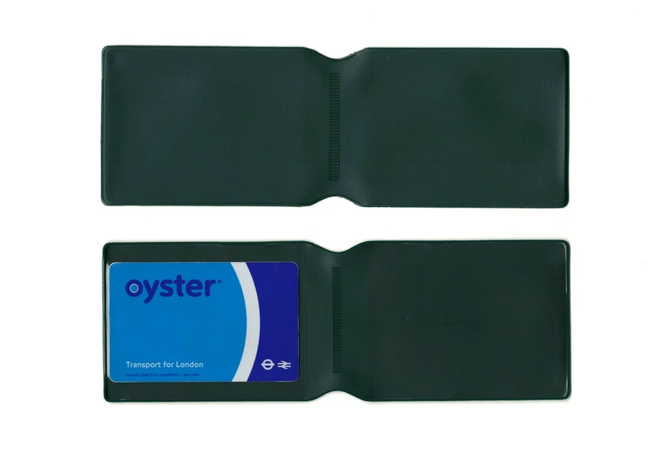 1 x Forest Green Plastic Oyster Card Wallet / Holder / Cover