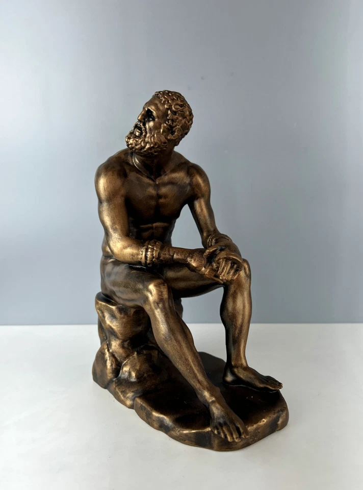 Escultura Boxer en reposo, 25 cm/9,8", estatua romana, estatua griega, decoración de estatua Foto 2 de 4