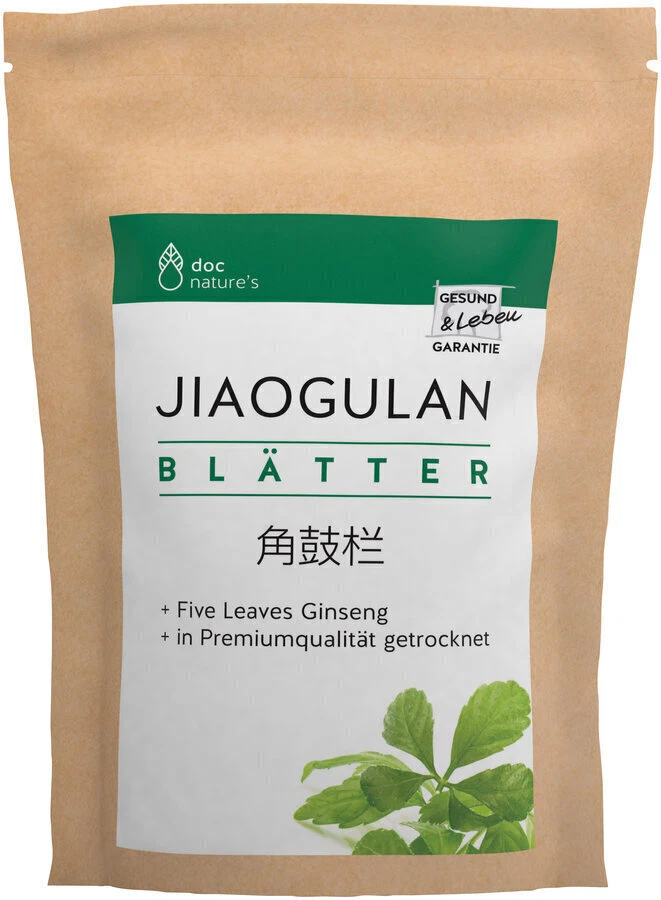 GESUND & LEBEN doc nature’s Jiaogulan Blätter, lose 75g Five Leaves Ginseng in Premiumqualität