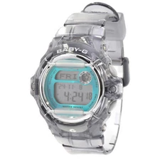 Casio Women's Watch Baby-G Blue and Grey Quartz Digital Dial Strap BG169R-8B